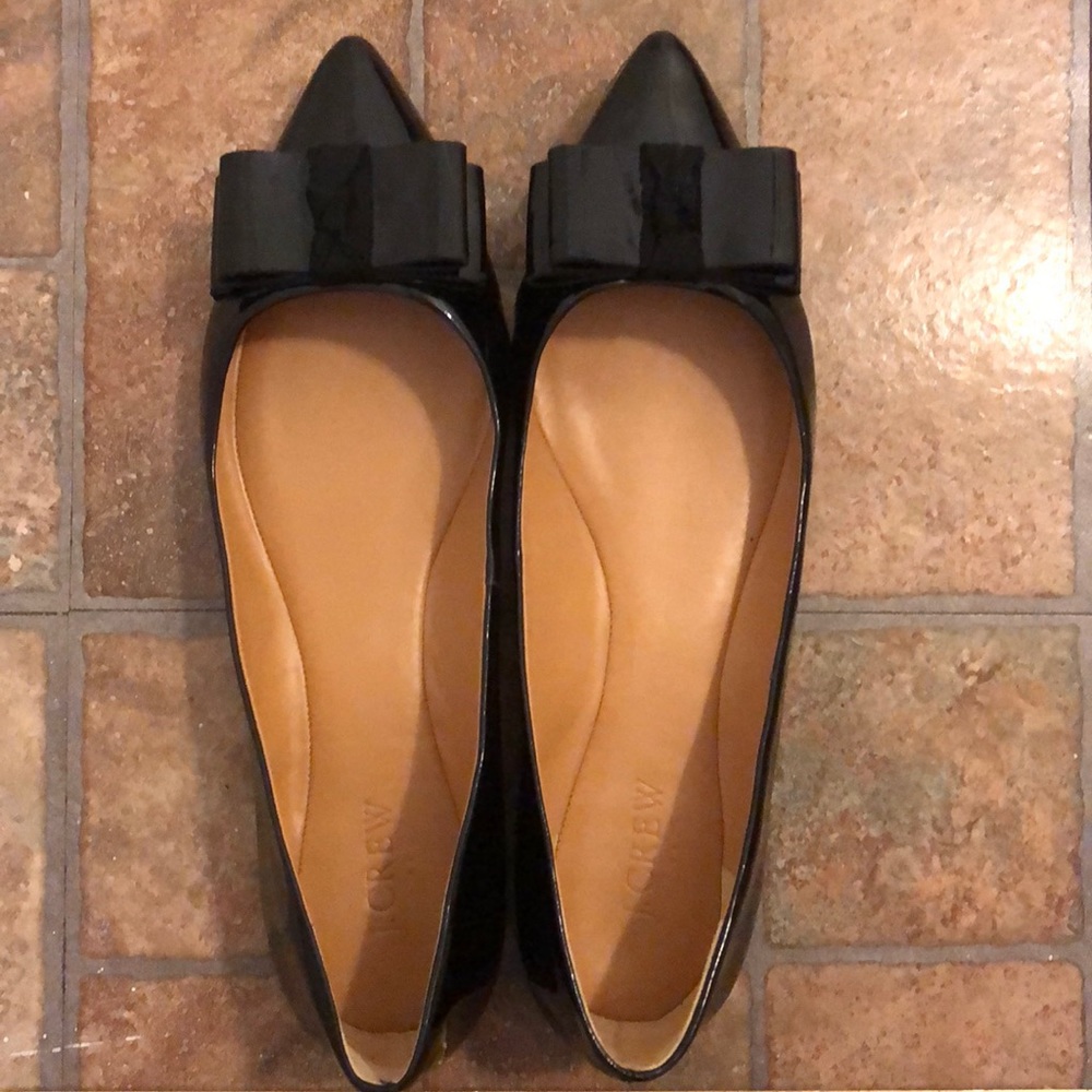 Black J.Crew Bow Flats. Emery flats Size 10